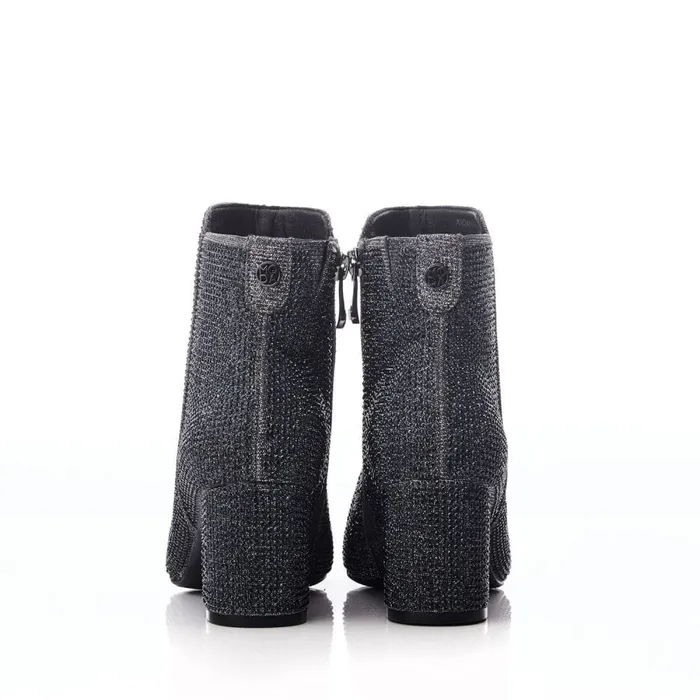 Heeled And Wedge Boots Women Moda In Pelle Xiomara Pewter Textile