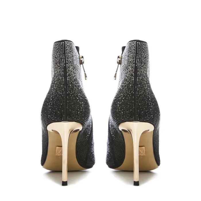 Heeled And Wedge Boots Women Moda In Pelle Yazmine Black Suede