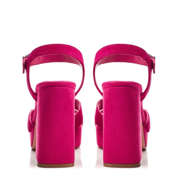 Heeled Sandals Women Moda In Pelle Bsoleful BFunsi Fuschia Suede