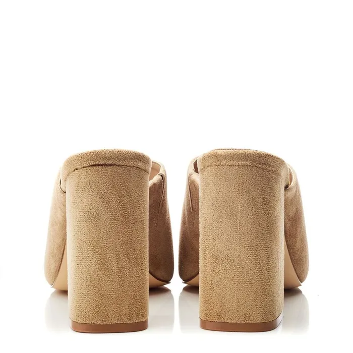Heeled Sandals Women Moda In Pelle Bsoleful BLoki Beige Suede