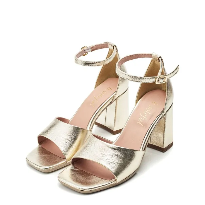 Heeled Sandals Women Moda In Pelle Bsoleful BMiranda Gold Leather