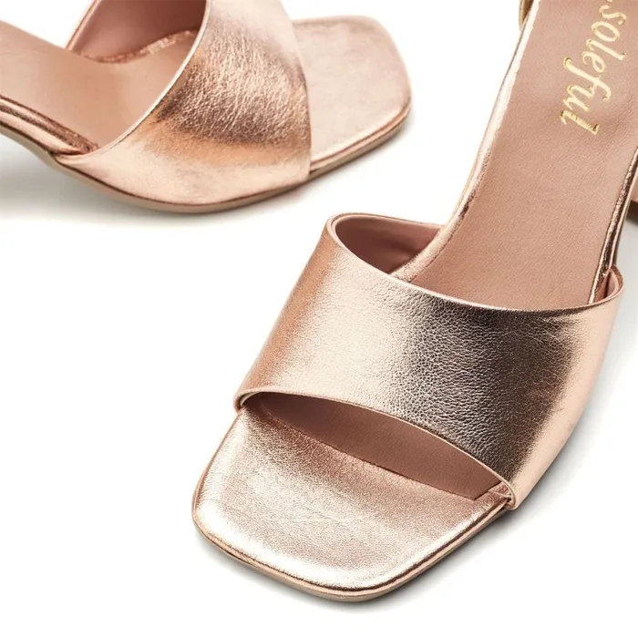 Heeled Sandals Women Moda In Pelle Bsoleful BMiranda Rose Gold Leather