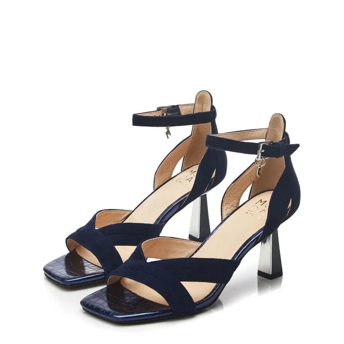 Heeled Sandals Women Moda In Pelle Livelia Navy Suede