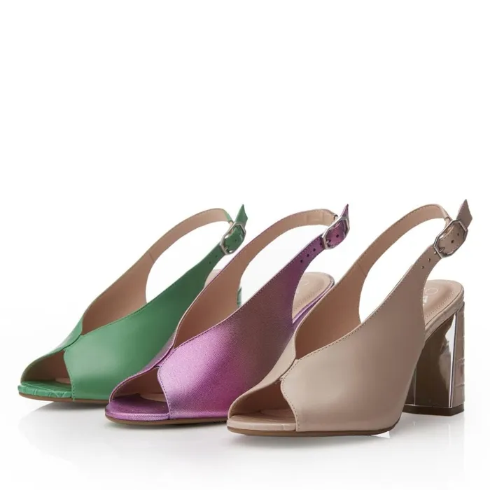 Heeled Sandals Women Moda In Pelle Molina Cameo Leather