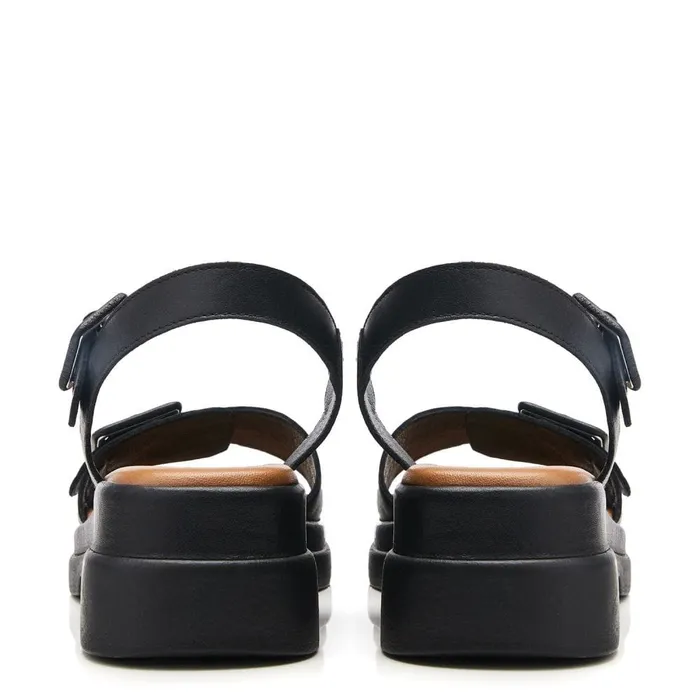 Heeled Sandals Women Moda In Pelle Shoon Sh Shore Black Leather