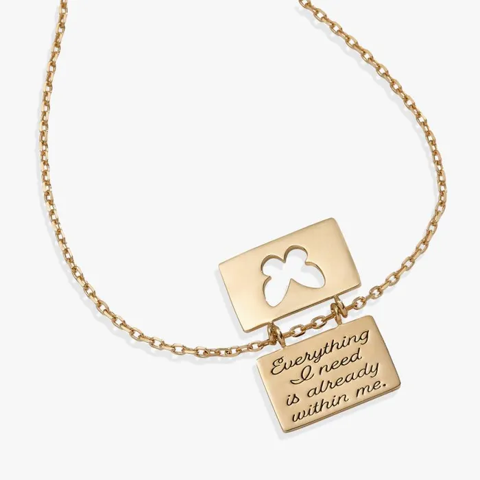 Hidden Message Butterfly Affirmation Necklace Gold Women Alex And Ani Necklaces