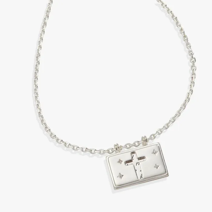 Hidden Message Cross Affirmation Necklace Silver Women Alex And Ani Easter