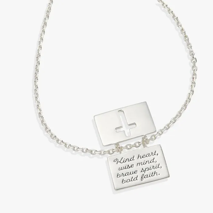 Hidden Message Cross Affirmation Necklace Silver Women Alex And Ani Spiritual Religious
