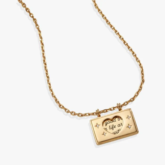 Hidden Message Heart Affirmation Necklace Gold Women Alex And Ani Love
