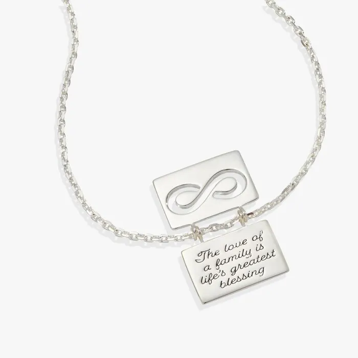 Hidden Message Infinity Affirmation Necklace Silver Women Alex And Ani Necklaces