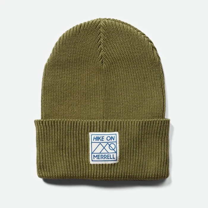 Hike On Patch Beanie Martini Olive MenWomen Merrell Hats