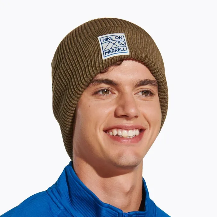 Hike On Patch Beanie Martini Olive MenWomen Merrell Hats
