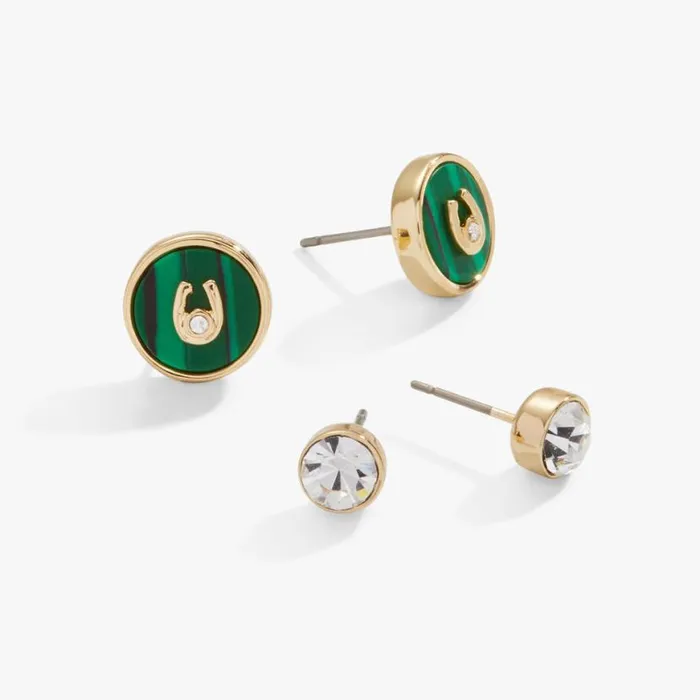 Horseshoe Crystal Earring Set Reconstituted Malachite Gold Women Alex And Ani Earrings Horseshoe Crystal Earring Set Reconstituted Malachite Gold Women Alex And Ani Earrings