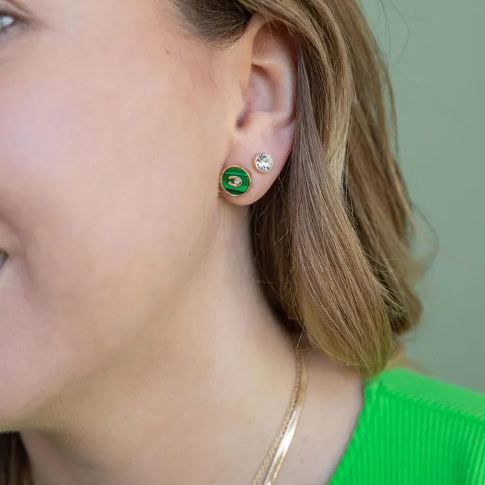 Horseshoe Crystal Earring Set Reconstituted Malachite Gold Women Alex And Ani Earrings Horseshoe Crystal Earring Set Reconstituted Malachite Gold Women Alex And Ani Earrings