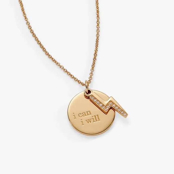 I Can I Will Duo Charm Pendant Necklace Gold Women Alex And Ani Necklaces