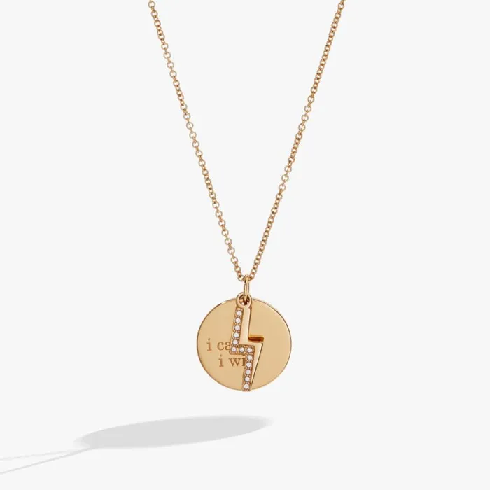 I Can I Will Duo Charm Pendant Necklace Gold Women Alex And Ani Necklaces
