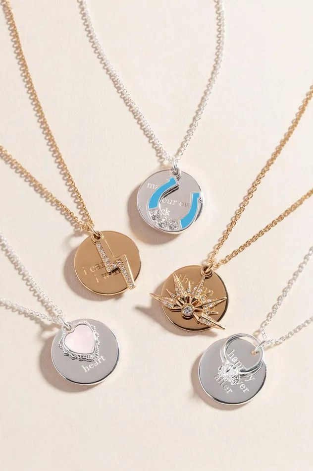 I Can I Will Duo Charm Pendant Necklace Gold Women Alex And Ani Necklaces