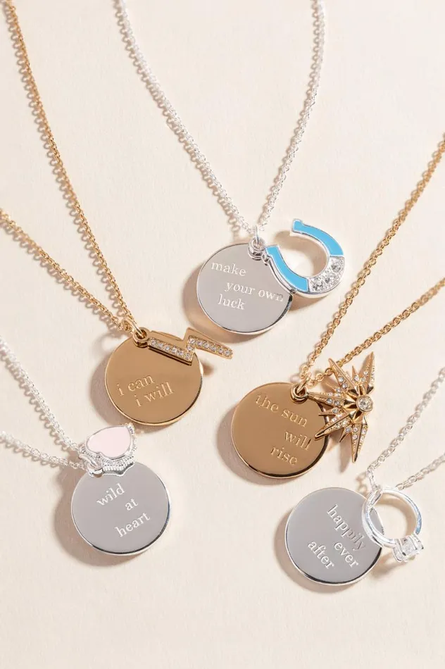 I Can I Will Duo Charm Pendant Necklace Gold Women Alex And Ani Necklaces