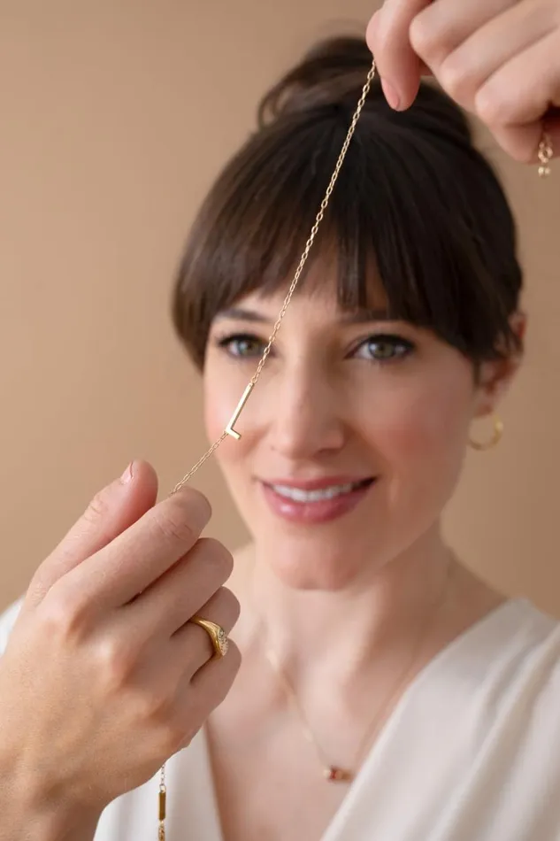 Initial L Precious Elongated Necklace 14kt Gold Over 925 Sterling Silver Women Alex And Ani Fine Jewelry