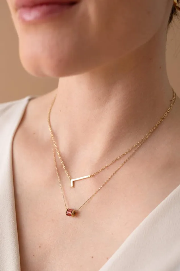 Initial L Precious Elongated Necklace 14kt Gold Over 925 Sterling Silver Women Alex And Ani Fine Jewelry