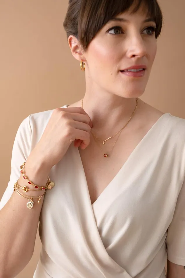 Initial L Precious Elongated Necklace 14kt Gold Over 925 Sterling Silver Women Alex And Ani Fine Jewelry