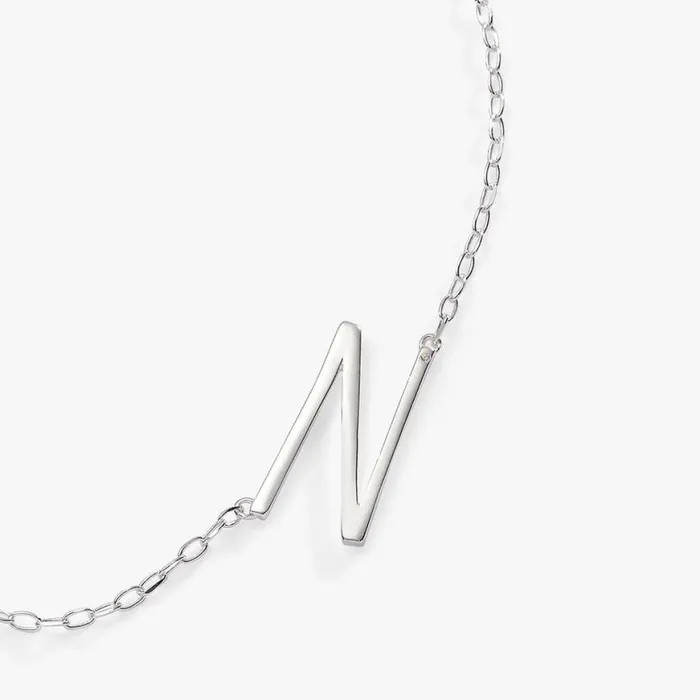 Initial N Precious Elongated Necklace 14kt Gold Over 925 Sterling Silver Women Alex And Ani Fine Jewelry