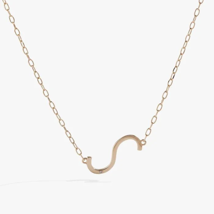 Initial S Precious Elongated Necklace 14kt Gold Over 925 Sterling Silver Women Alex And Ani Fine Jewelry Initial S Precious Elongated Necklace 14kt Gold Over 925 Sterling Silver Women Alex And Ani Fine Jewelry