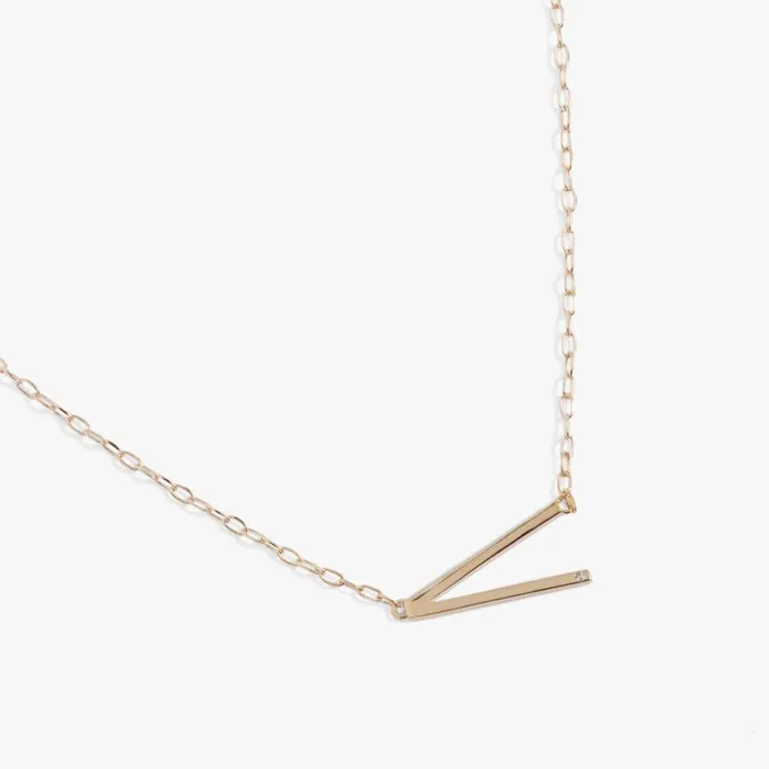 Initial V Precious Elongated Necklace 14kt Gold Over 925 Sterling Silver Women Alex And Ani Necklaces