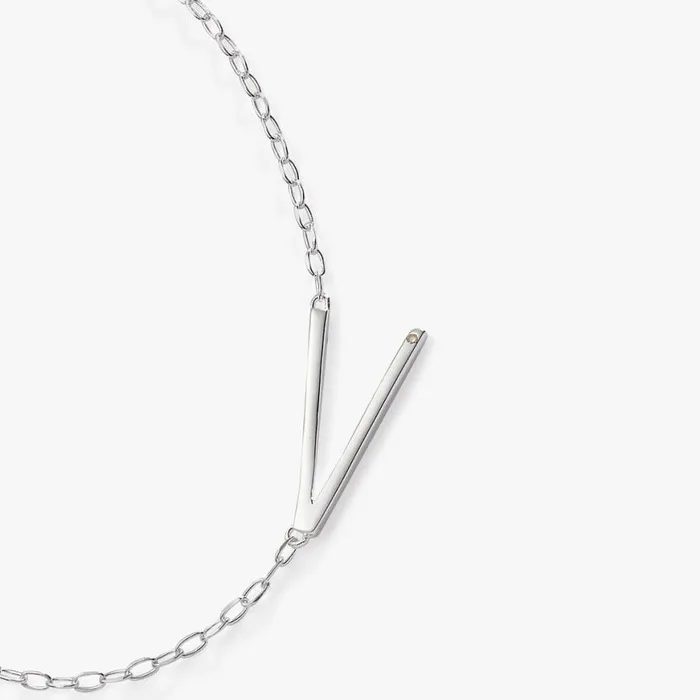 Initial V Precious Elongated Necklace 14kt Gold Over 925 Sterling Silver Women Alex And Ani Necklaces
