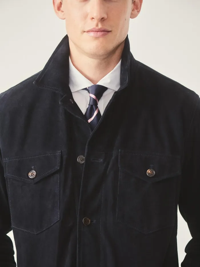 Jackets and Outerwear Men JMcLaughlin Fieldston Suede Jacket Navy Jackets and Outerwear Men JMcLaughlin Fieldston Suede Jacket Navy