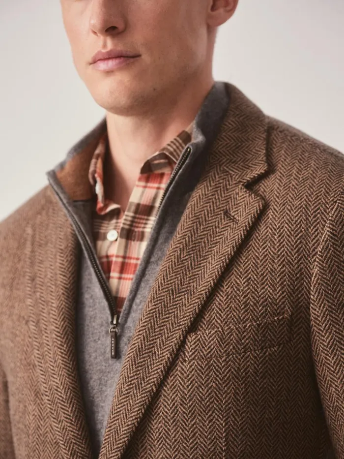 Jackets and Outerwear Men JMcLaughlin McCown Wool Sport Coat In Herringbone Beigebrown Jackets and Outerwear Men JMcLaughlin McCown Wool Sport Coat In Herringbone Beigebrown