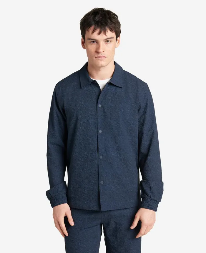 Jackets and Outerwear Men Kenneth Cole Printed Performance Seersucker Jacket Navy Jackets and Outerwear Men Kenneth Cole Printed Performance Seersucker Jacket Navy