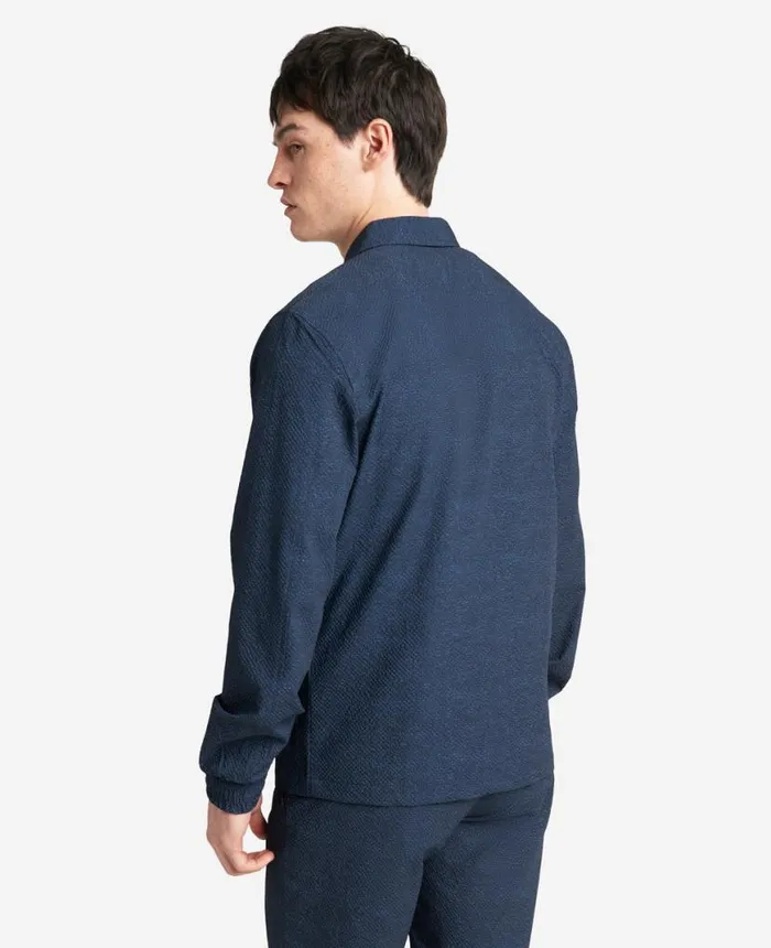 Jackets and Outerwear Men Kenneth Cole Printed Performance Seersucker Jacket Navy Jackets and Outerwear Men Kenneth Cole Printed Performance Seersucker Jacket Navy