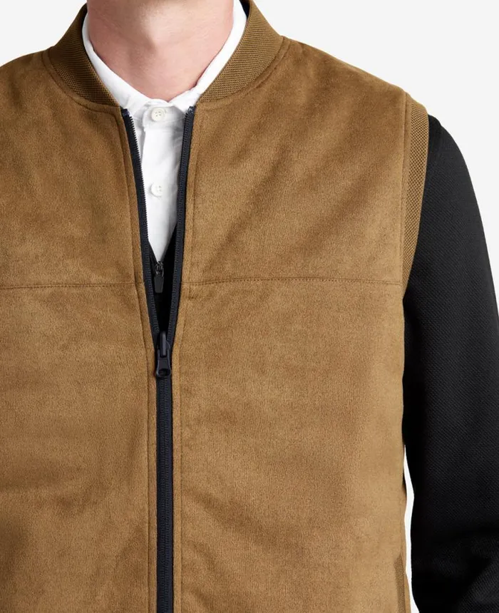 Jackets and Outerwear Men Kenneth Cole Quilted Faux Suede Reversible Vest Khaki Black Jackets and Outerwear Men Kenneth Cole Quilted Faux Suede Reversible Vest Khaki Black