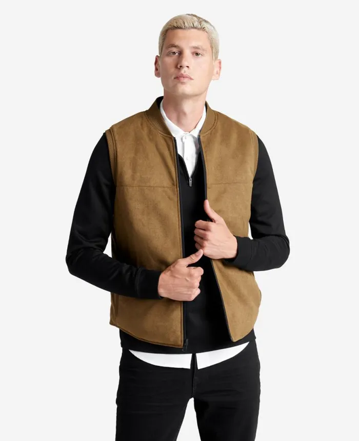 Jackets and Outerwear Men Kenneth Cole Quilted Faux Suede Reversible Vest Khaki Black Jackets and Outerwear Men Kenneth Cole Quilted Faux Suede Reversible Vest Khaki Black