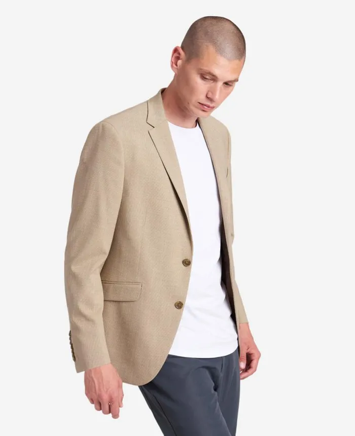 Jackets and Outerwear Men Kenneth Cole SlimFit Tan Mini Check Stretch TECHNICOLE Sport Coat Tan Jackets and Outerwear Men Kenneth Cole SlimFit Tan Mini Check Stretch TECHNICOLE Sport Coat Tan