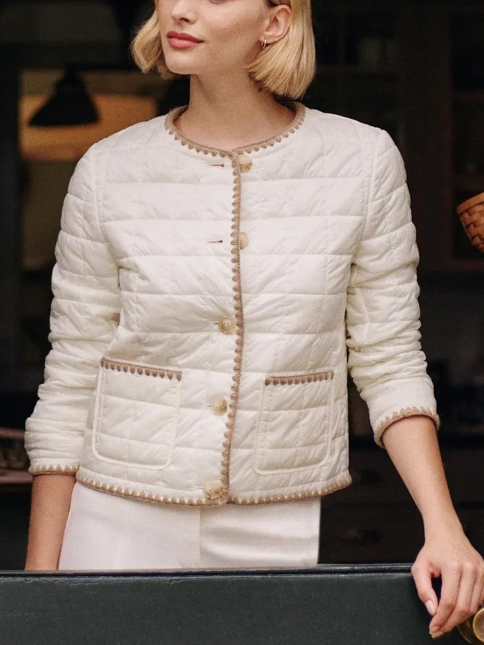 Jackets and Outerwear Women JMcLaughlin Danica Puffer Jacket Egret White