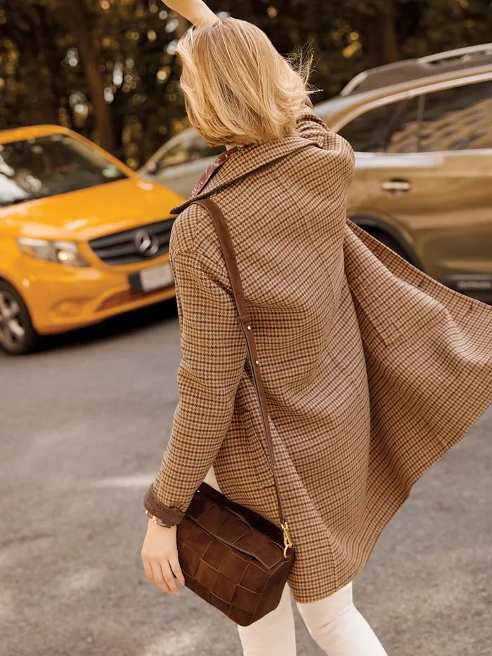 Jackets and Outerwear Women JMcLaughlin Frade Reversible Wool Coat In Houndstooth Tanbrowngreen Jackets and Outerwear Women JMcLaughlin Frade Reversible Wool Coat In Houndstooth Tanbrowngreen