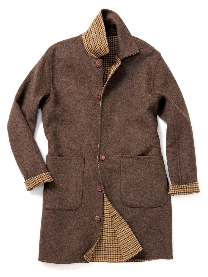 Jackets and Outerwear Women JMcLaughlin Frade Reversible Wool Coat In Houndstooth Tanbrowngreen Jackets and Outerwear Women JMcLaughlin Frade Reversible Wool Coat In Houndstooth Tanbrowngreen
