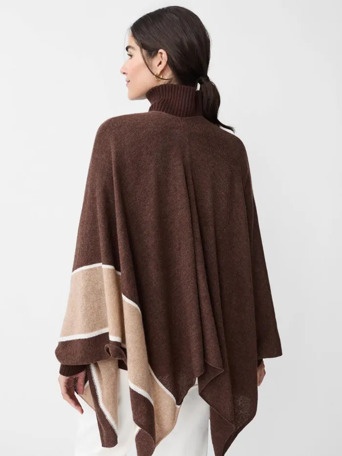 Jackets and Outerwear Women JMcLaughlin Harriet Cashmere Wrap In Color Block Heather Browntoffee Jackets and Outerwear Women JMcLaughlin Harriet Cashmere Wrap In Color Block Heather Browntoffee