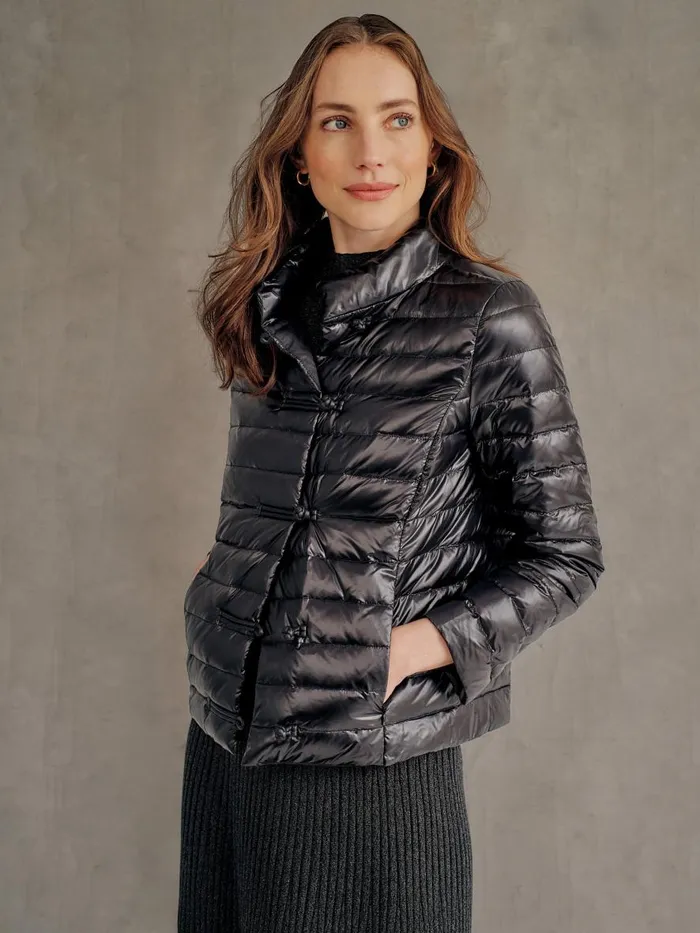 Jackets and Outerwear Women JMcLaughlin Hayes Puffer Jacket Shiny Black