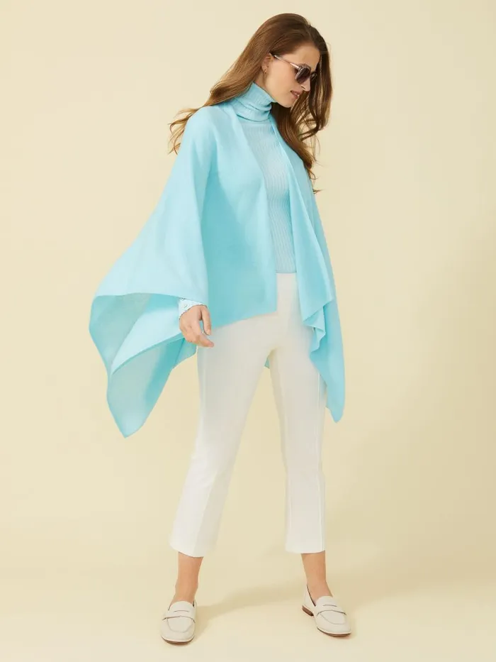 Jackets and Outerwear Women JMcLaughlin Julia Cashmere Wrap Aqua