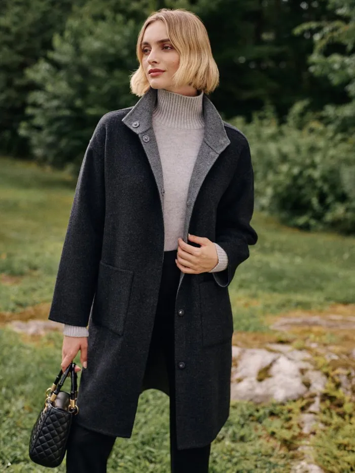 Jackets and Outerwear Women JMcLaughlin Lyons Reversible Wool Coat Dark Charcoalgray Jackets and Outerwear Women JMcLaughlin Lyons Reversible Wool Coat Dark Charcoalgray