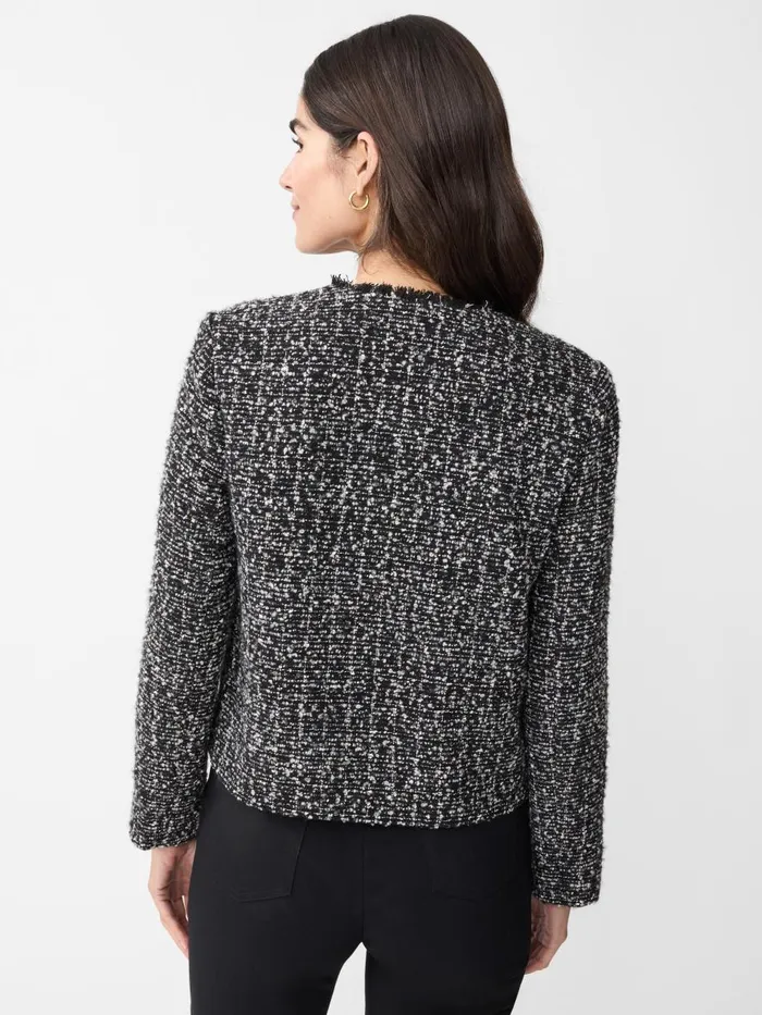 Jackets and Outerwear Women JMcLaughlin Martha Tweed Jacket Blackgray