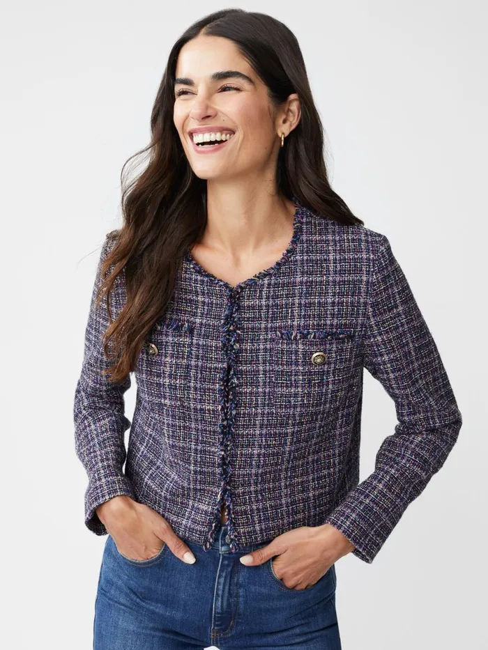Jackets and Outerwear Women JMcLaughlin Pemille Tweed Jacket Black Multi Jackets and Outerwear Women JMcLaughlin Pemille Tweed Jacket Black Multi