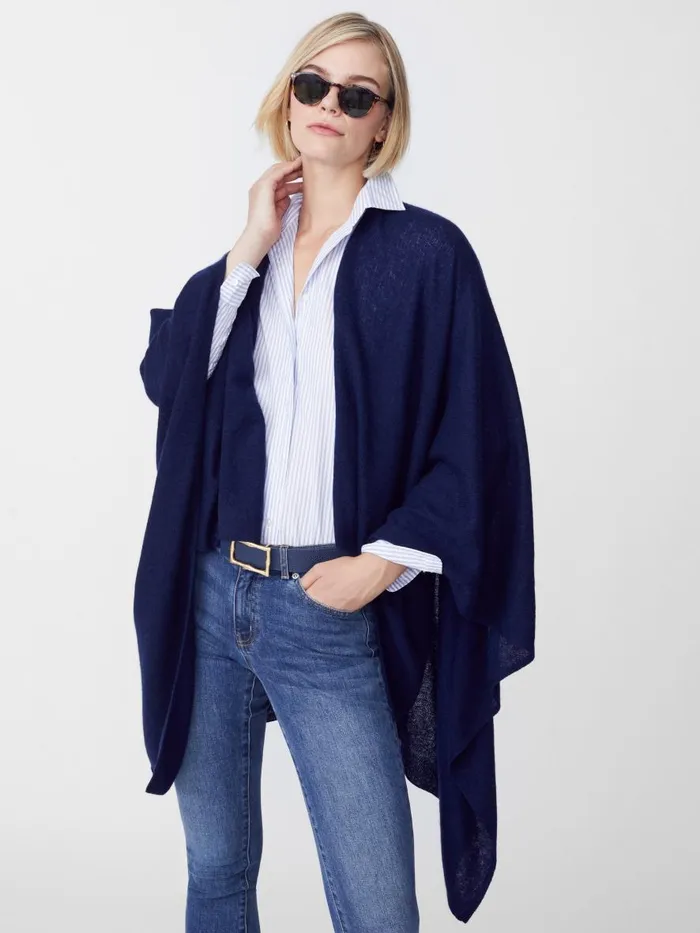 Jackets and Outerwear Women JMcLaughlin Rossi Cashmere Wrap Navy Jackets and Outerwear Women JMcLaughlin Rossi Cashmere Wrap Navy