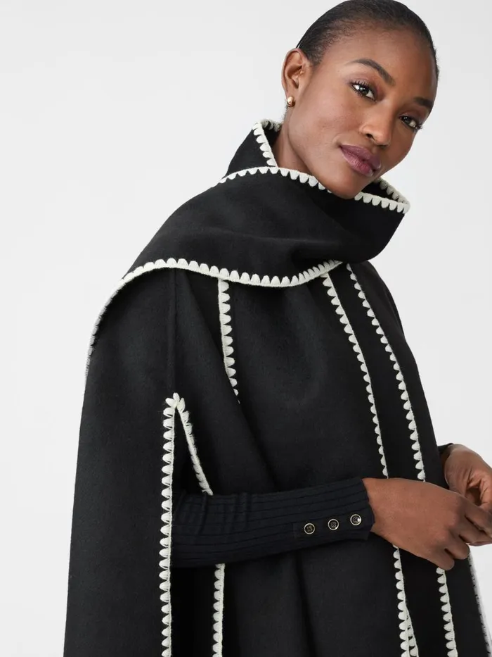 Jackets and Outerwear Women JMcLaughlin Sabrina Cape Black Jackets and Outerwear Women JMcLaughlin Sabrina Cape Black