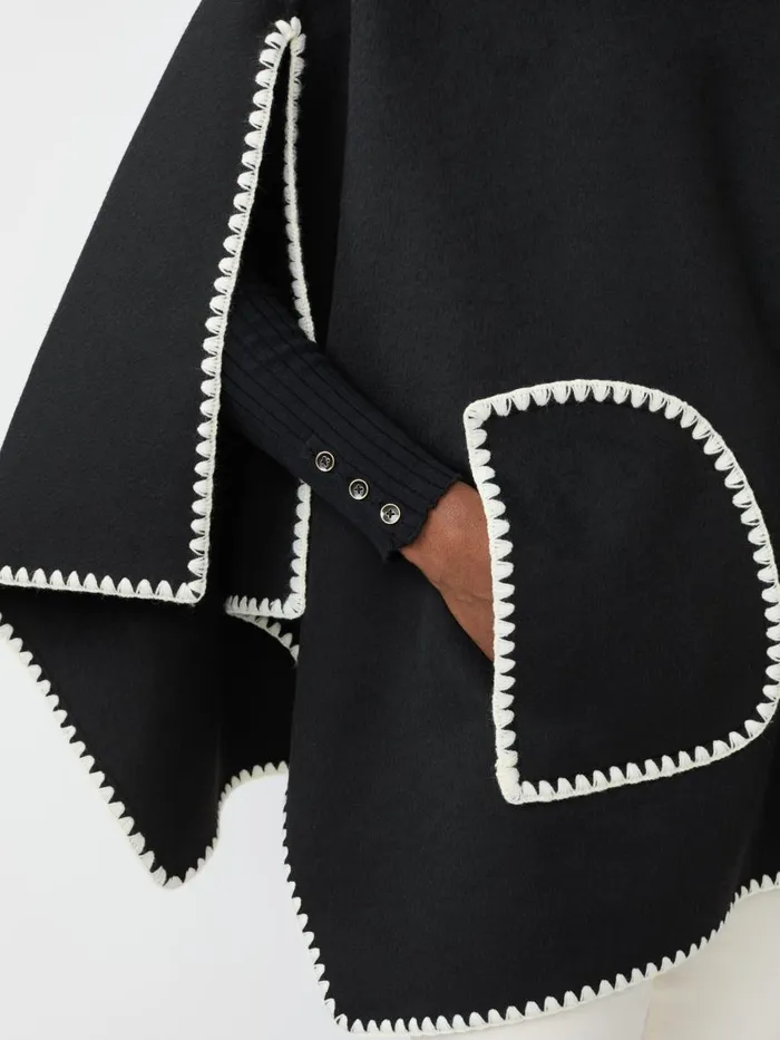 Jackets and Outerwear Women JMcLaughlin Sabrina Cape Black Jackets and Outerwear Women JMcLaughlin Sabrina Cape Black