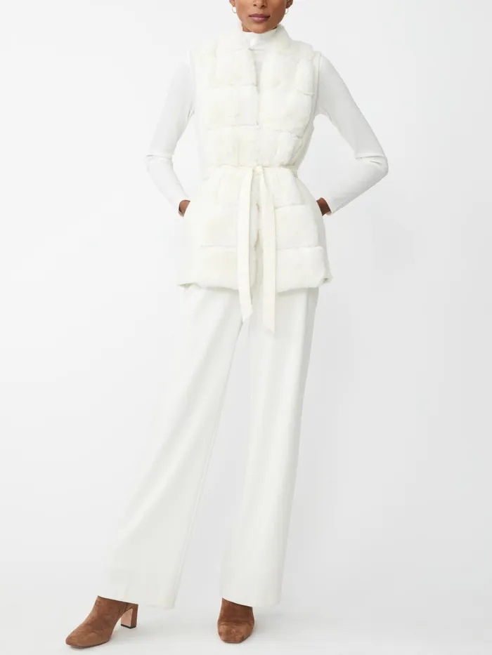 Jackets and Outerwear Women JMcLaughlin Sersha Faux Fur Vest Off White