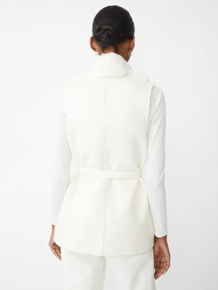 Jackets and Outerwear Women JMcLaughlin Sersha Faux Fur Vest Off White